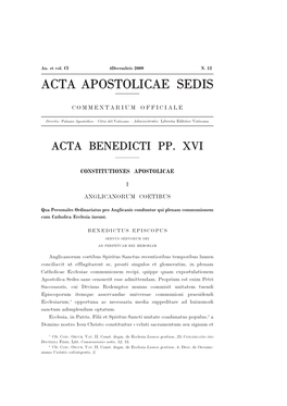 Acta Apostolicae Sedis