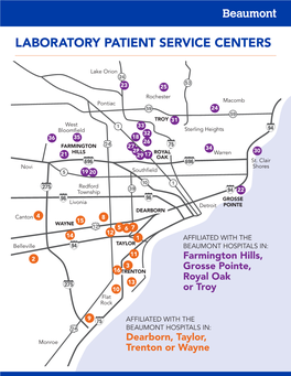 Beaumont Laboratory Patient Service Centers