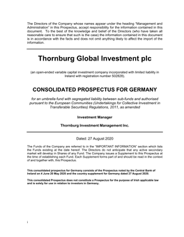 Thornburg Global Investment Plc