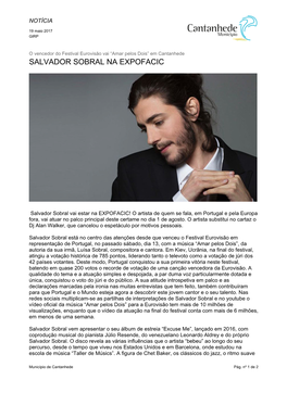 Salvador Sobral Na Expofacic