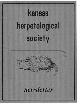 Newsletter KANSAS HERPETOLOGICAL SOCIETY OFFICERS for 1977