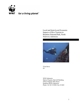 Local and Semi-Local Economic Impacts of Dive Tourism in Bunaken National Park, North