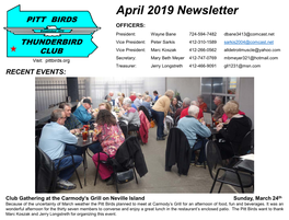 April 2019 Newsletter