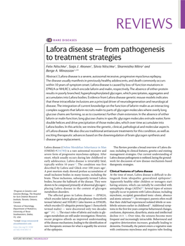 Lafora Disease — from Pathogenesis to Treatment Strategies