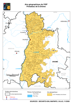 Aire Géographique De L'igp Pintadeau De La Drôme