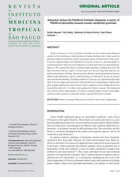 Attraction Factors for Paederus Fuscipes' Dispersal, a Vector Of