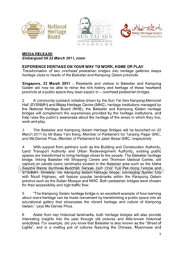 MEDIA RELEASE Embargoed Till 22 March 2011, Noon EXPERIENCE