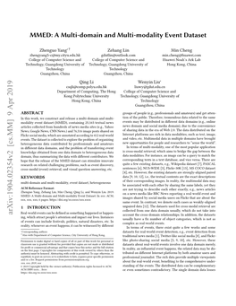 A Multi-Domain and Multi-Modality Event Dataset