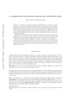 A Classification of Spanning Surfaces for Alternating Links