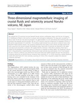 Three-Dimensional Magnetotelluric Imaging of Crustal Fluids And