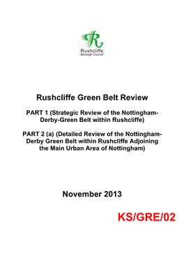 Rushcliffe Green Belt Review Parts 1 and 2A