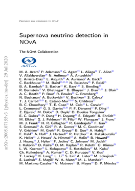 Supernova Neutrino Detection in Nova