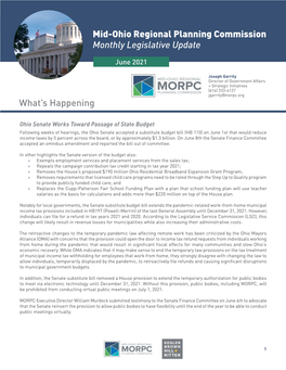 June 2021 Monthly Legislative Update