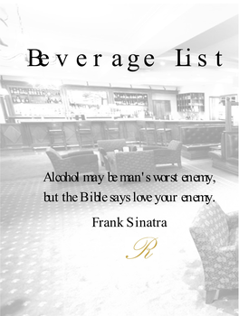 Beverage List