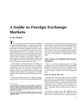 A Guide to Foreign Exchange Markets