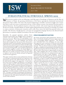 Syria's Political Struggle: Spring 2012