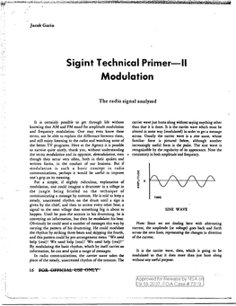 Sigint Technical Primer-II Modulation