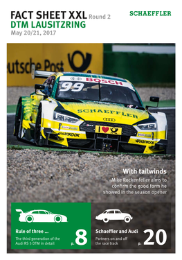 FACT SHEET XXL DTM Lausitzring May 20/21, 2017