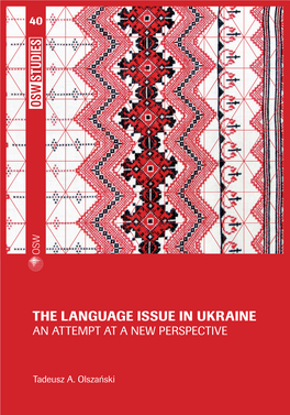 The Language Issue in Ukraine
