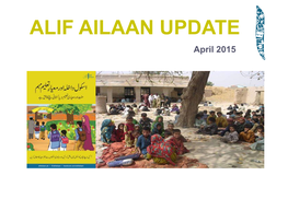 ALIF AILAAN UPDATE April 2015 April at Alif Ailaan