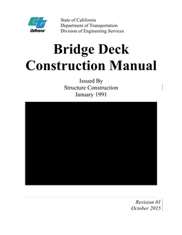 Bridge Deck Construction Manual