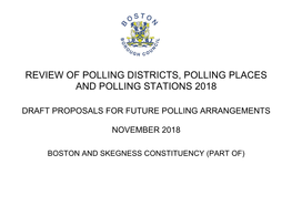 Review of Polling Districts, Polling Places and Polling Stations 2018