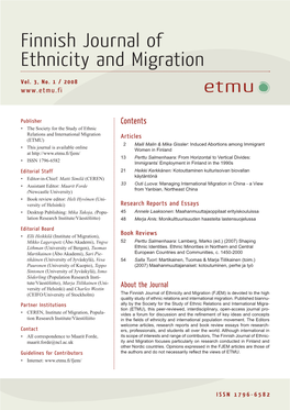 Finnish Journal of Ethnicity and Migration