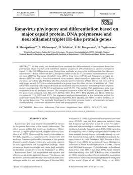 Disease of Aquatic Organisms 85:81