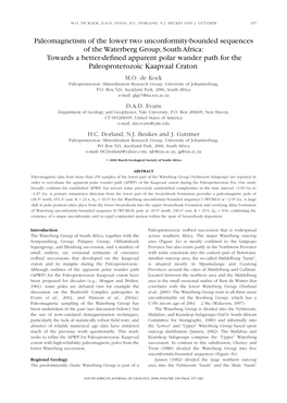 Paleomagnetism of the Lower Two Unconformity-Bounded Sequences