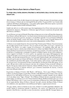 Edoardo Tiboni Da Radio Abruzzo Al Premio Flaiano. La Storia Della Nostra Regione Attraverso Il Protagonista Della Cultura Degli Ultimi Sessant’Anni