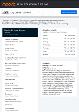 23 Bus Time Schedule & Line Route