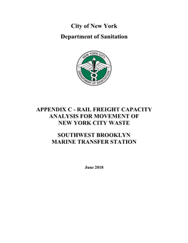 City of New York Department of Sanitation APPENDIX C