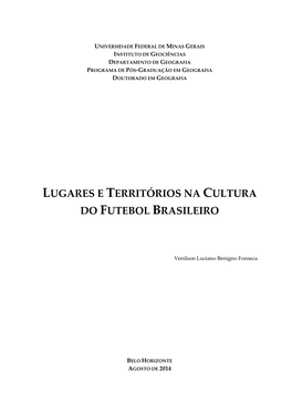 Lugares E Territórios Na Cultura Do Futebol Brasileiro