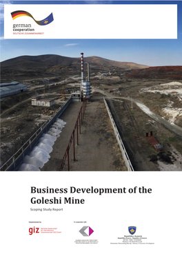 Business Development of the Goleshi Mine Scoping Study Report