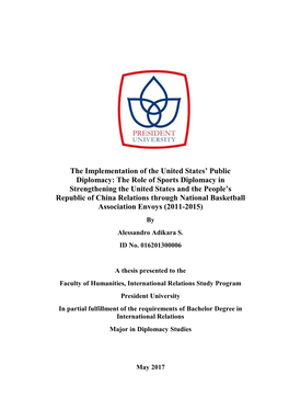 The Role of Sports Diplomacy in Strengthening the United States