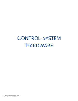 Control System Hardware