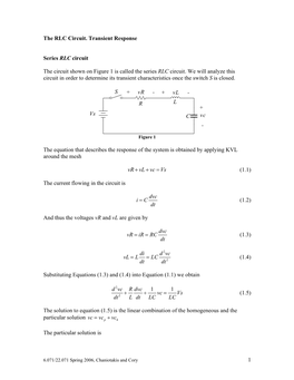 Sinusoidal Steady State Response of Linear Circuits