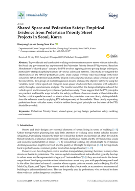 Empirical Evidence from Pedestrian Priority Street Projects in Seoul, Korea