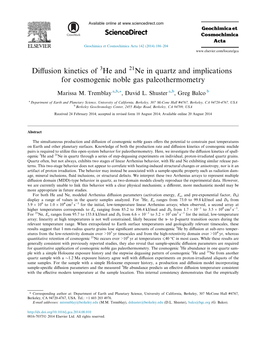 Diffusion Kinetics of 3He and 21Ne in Quartz and Implications For