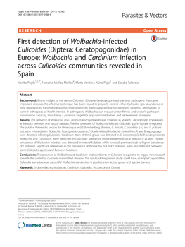 Wolbachia and Cardinium Infection Across