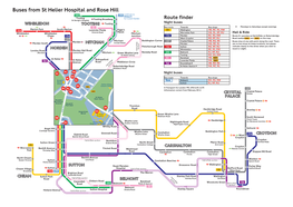 Buses from St Helier Hospital and Rose Hill