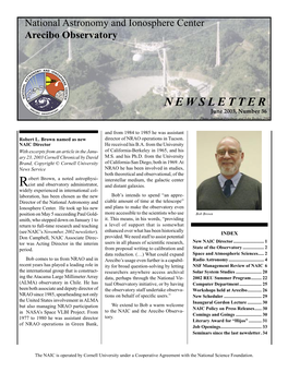 Arecibo Observatory NEWSLETTER