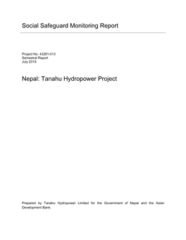 43281-013: Tanahu Hydropower Project