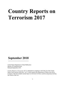 Country Reports on Terrorism 2017