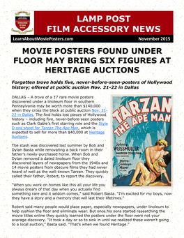 LAMP POST FILM ACCESSORY NEWS Learnaboutmovieposters.Com November 2015