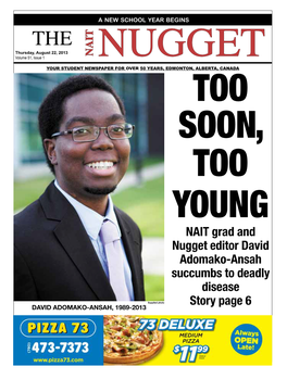 NAIT Grad and Nugget Editor David Adomako-Ansah Succumbs to Deadly Disease