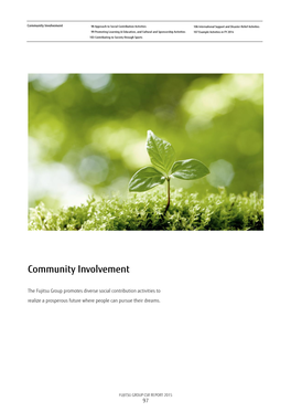 Community Involvement:Fujitsu Group CSR Report2015