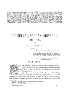 Cornelis Jacobsz Drebbel, 1572-1634, Door Dr. Ha Naber