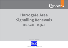 Harrogate Area Signalling Renewals Horsforth – Rigton