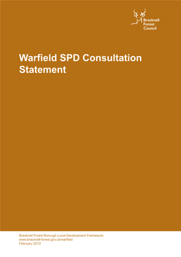 Warfield SPD Consultation Statement